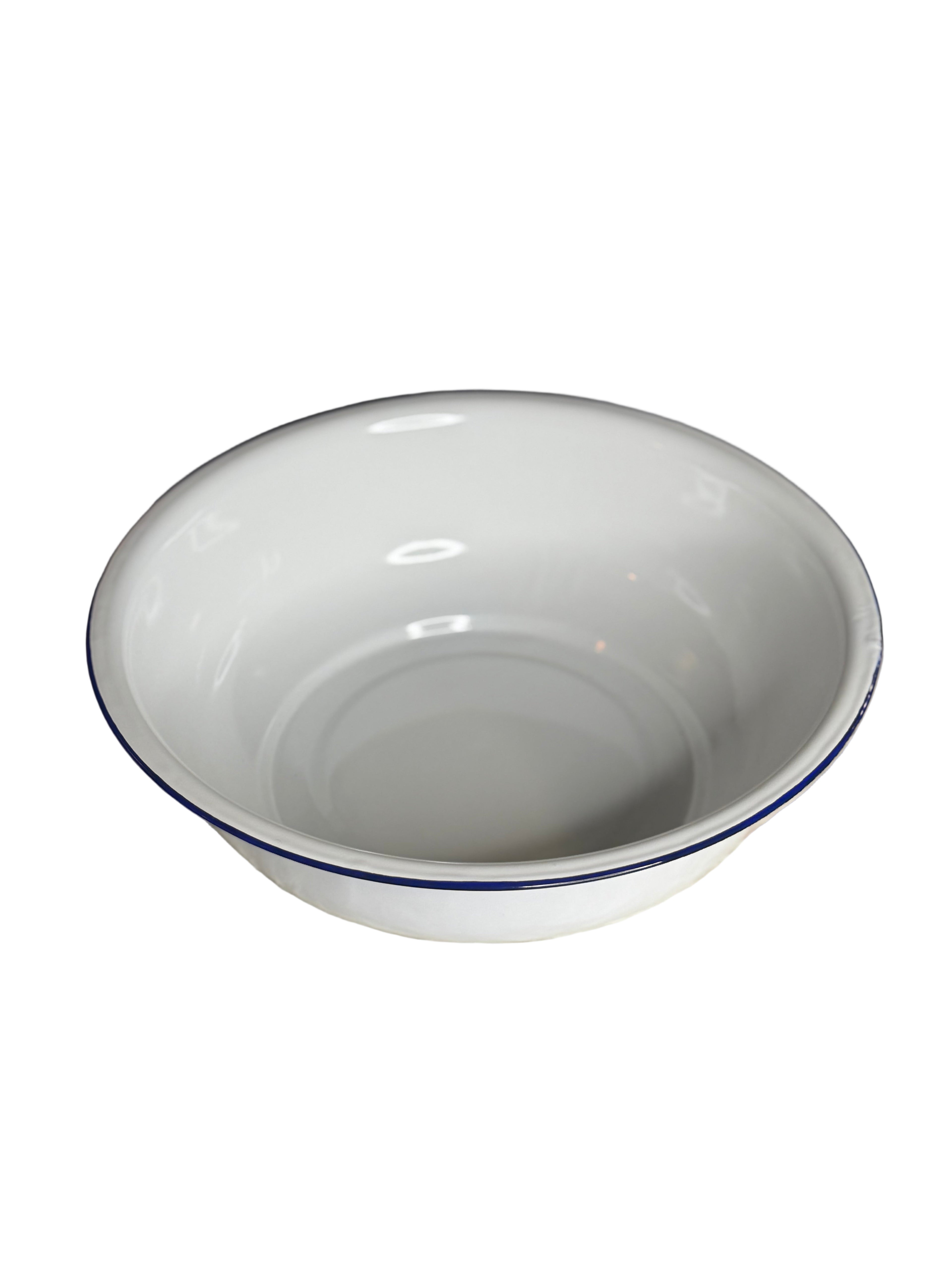 Kivèt Blan Enamel White Basin Elegant and Durable for Everyday Use
