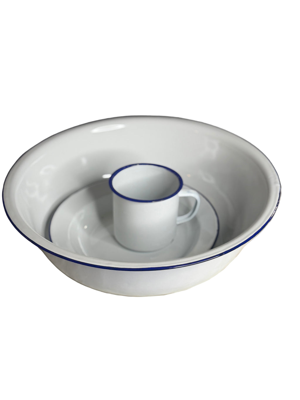 Kivèt Blan Enamel White Basin Elegant and Durable for Everyday Use